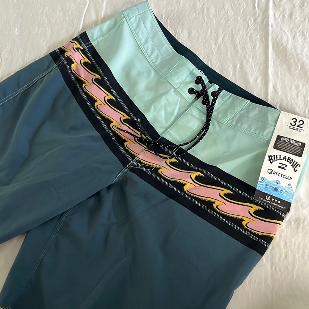 Billabong 32” Mid Length Momentum PRO Boardshorts-Blue Haze
